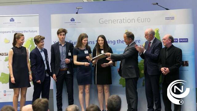 Leerlingen kOsh ontvangen Generation Euro Students' Award in Frankfurt