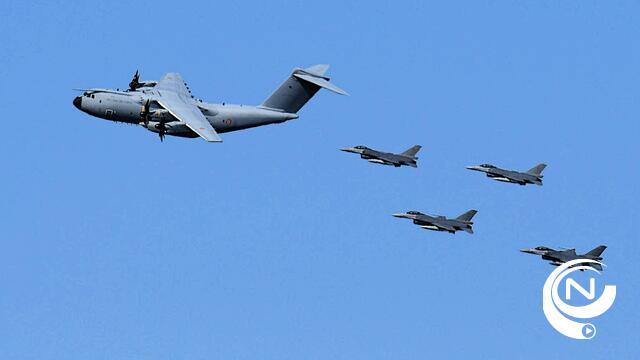 Belgische luchtmacht oefent boven de Kempen 