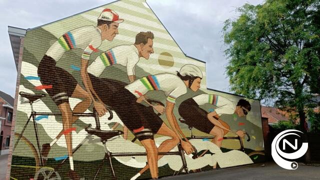 2  'grappige' ontwerpen voor nieuwe muurschildering Herentalse wielerhelden : kies mee