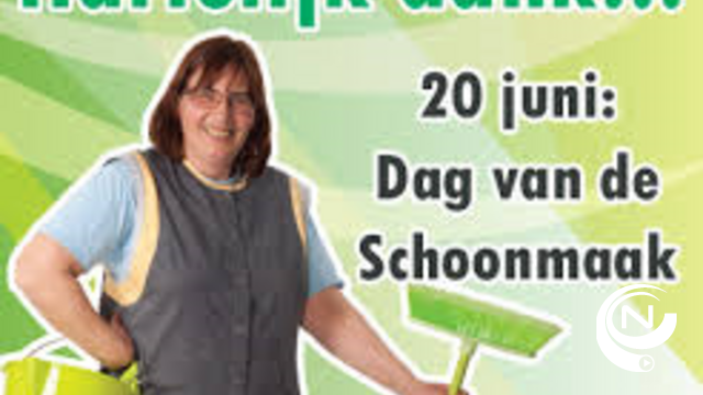 Vrijdag dag van de Schoonmaak : ACV zet poetsvrouw en schoonmaker in de bloemen