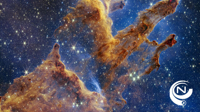 James Webb-ruimtetelescoop maakt haarscherpe nieuwe foto van iconische "zuilen der schepping"