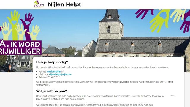 Platform www.nijlenhelpt.be brengt vraag en aanbod in hulp samen