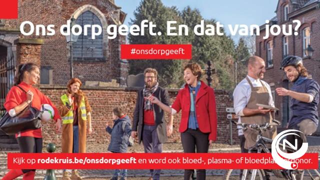 Rode Kruis-Vlaanderen wil van 3% naar 4% donerende Vlamingen met campagne ‘Ons dorp geeft’	