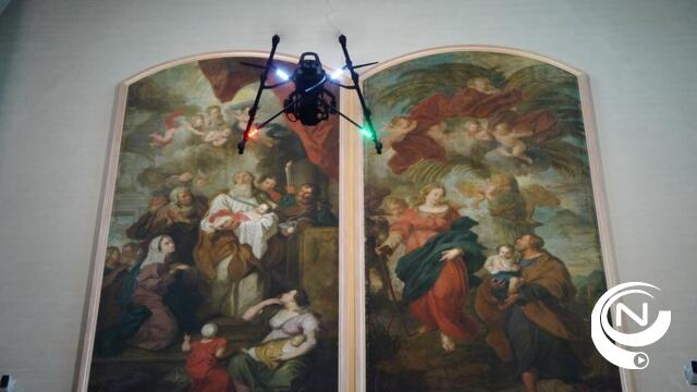 Monumentenwacht doet unieke test met drone in Sint-Waldetrudiskerk