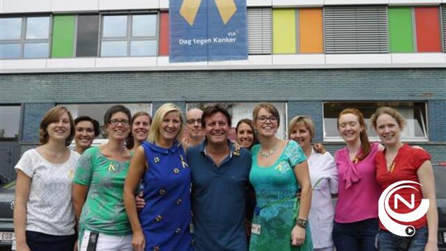 Dag tegen Kanker in AZ Herentals : Luc Steeno en 700 gele solidariteitslintjes