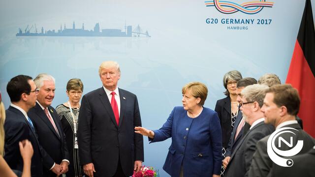 Poetin en Donald Trump maken grapjes in oorlogsgebied Hamburg 
