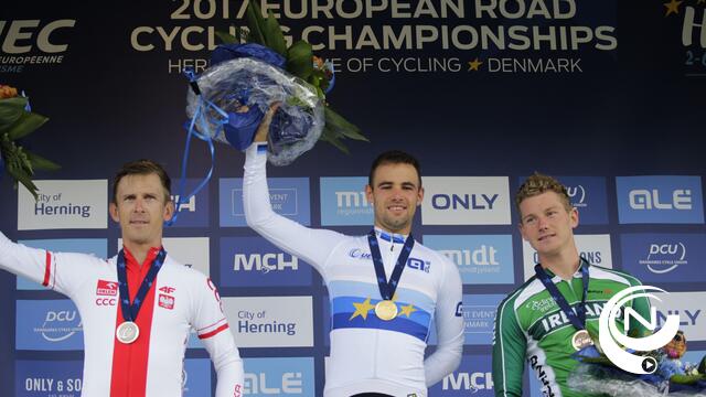 Victor Campenaerts wint goud op het EK Tijdrijden  