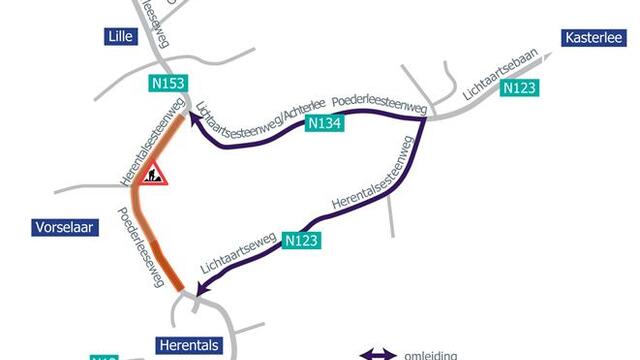 Wegenwerken N153 Poederleeseweg/Herentalsesteenweg : aanpassing planning november