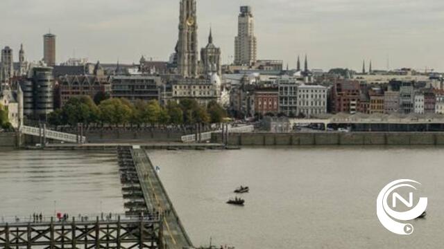 100 jaar Groote Oorlog : pontonbrug over Schelde op 3-4-5 oktober - foto's