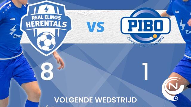 Real Elmos Herentals  - ZVC Pibo Bilzen  8–1 : Herentals maatje te groot voor Bilzen, refs staken 10 minuten voor 'broek-afzak' - vid