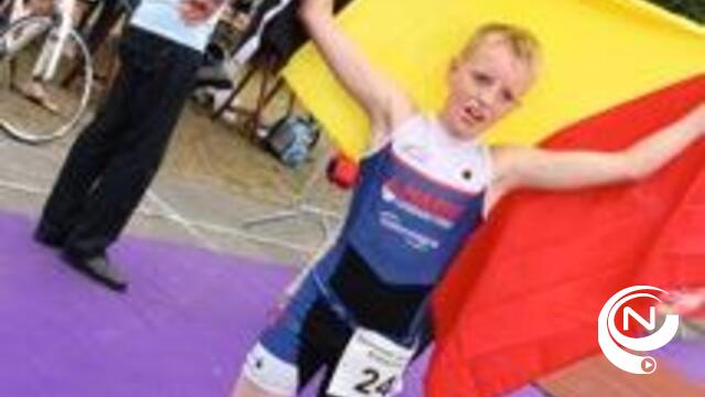 Rik Malcorps uit Herentals (KTT) wint BK triatlon jeugd H12 in Brasschaat