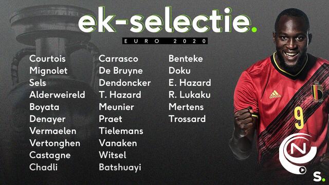 Rode Duivels EK-selectie van Roberto Martinez: 26 namen + 11 reserven 