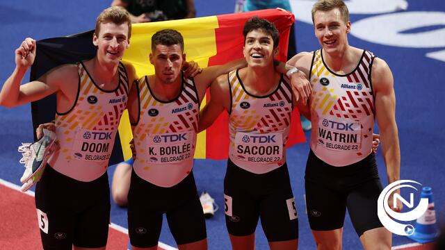 2e goud voor België: IJzersterke Tornados kronen zich tot wereldkampioen 4x400 meter 