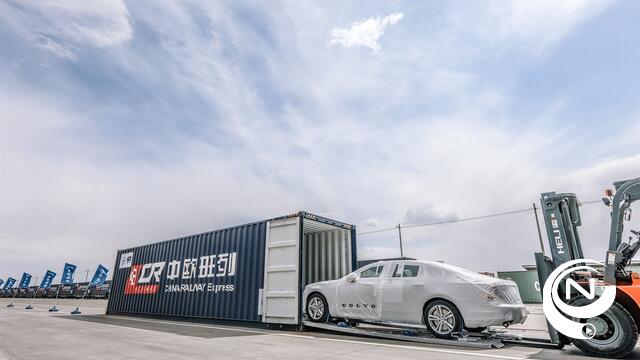  Volvo zet eerste auto's op rechtstreekse trein van Gent naar China