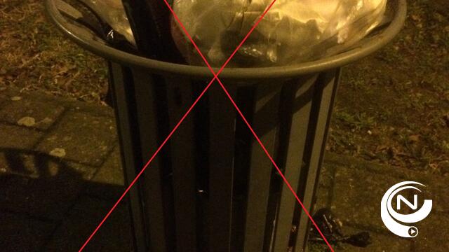 Actie tegen zwerfvuil en huisvuil in openbare vuilnisbakken in Nijlen 