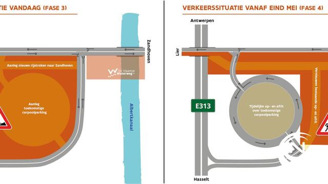 Gewijzigde planning voor heraanleg Liersebaan (N14) en vernieuwing kanaalbrug in Zandhoven