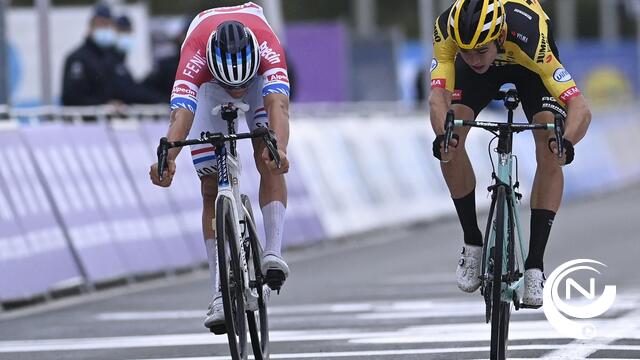 Mathieu van der Poel wint Ronde, Wout van Aert op 7 cm  - foto's