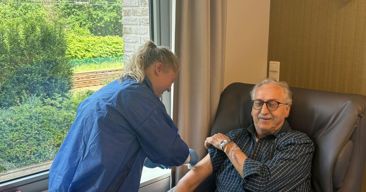 foto AZ Herentals patiënt chemo thuistoediening