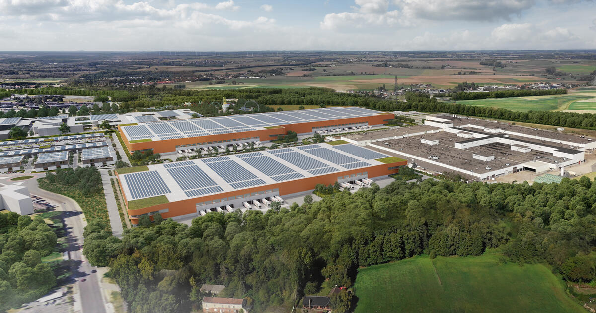 Gosselies Caterpillar reconversion logistique Vue C 