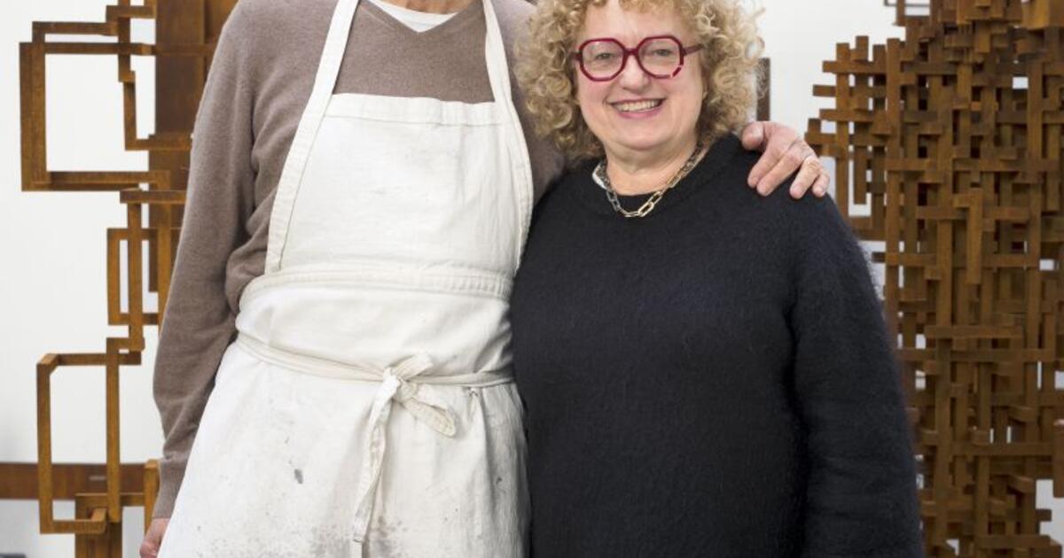 portrait of Antony Gormley and Carolyn Christov-Bakargiev 